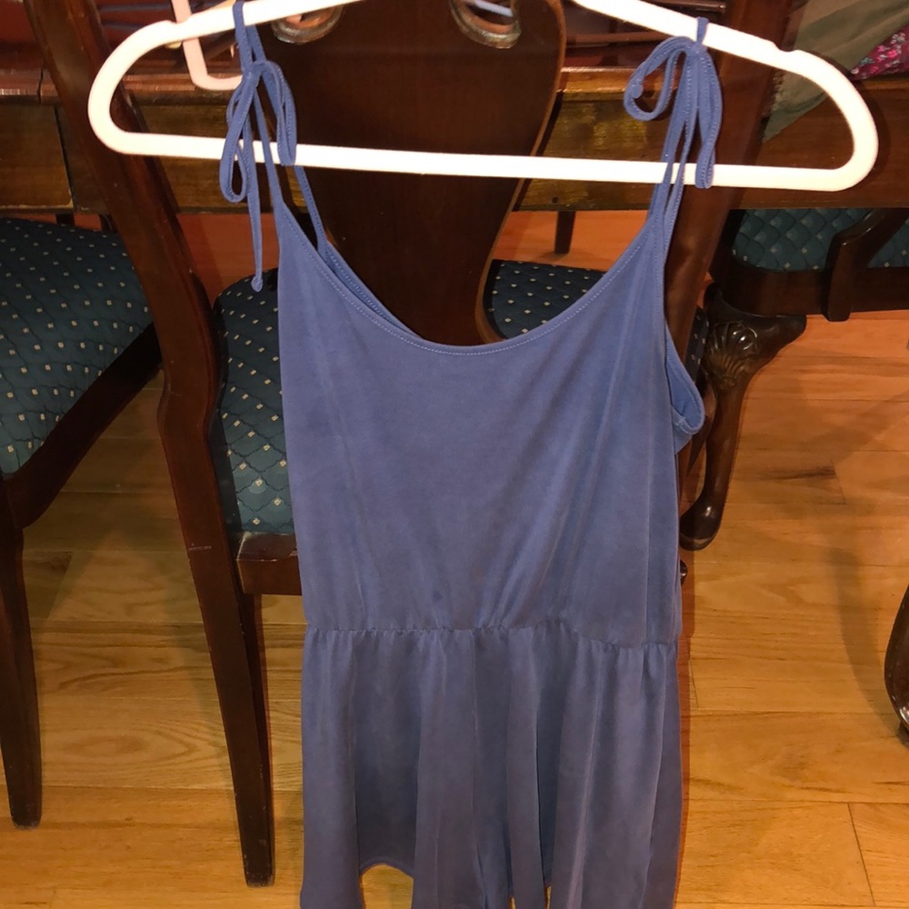 Cute blue romper adjustable straps